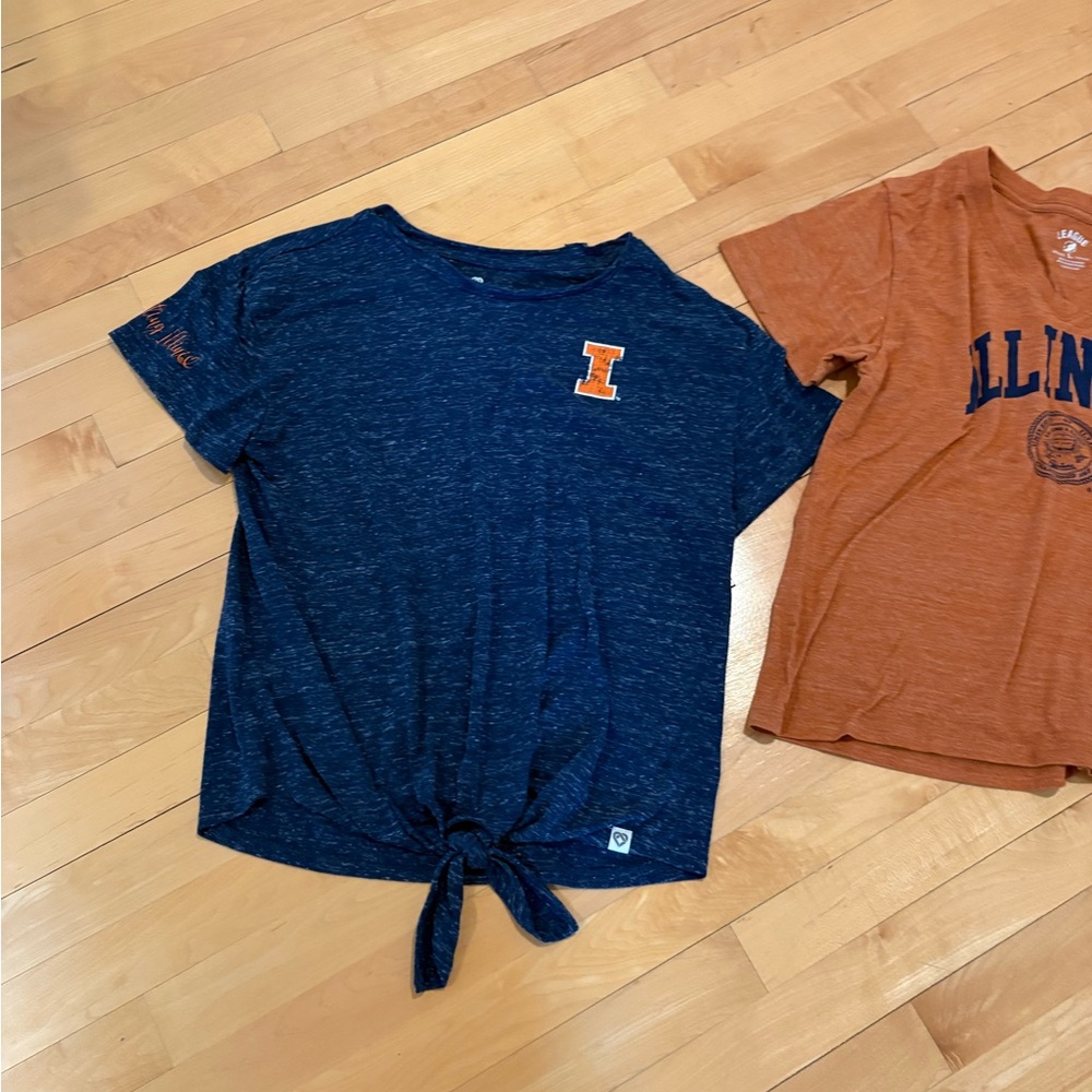 Lot of 2 U of Illinois T-Shirts, Large and Medium - Picture 2 of 11